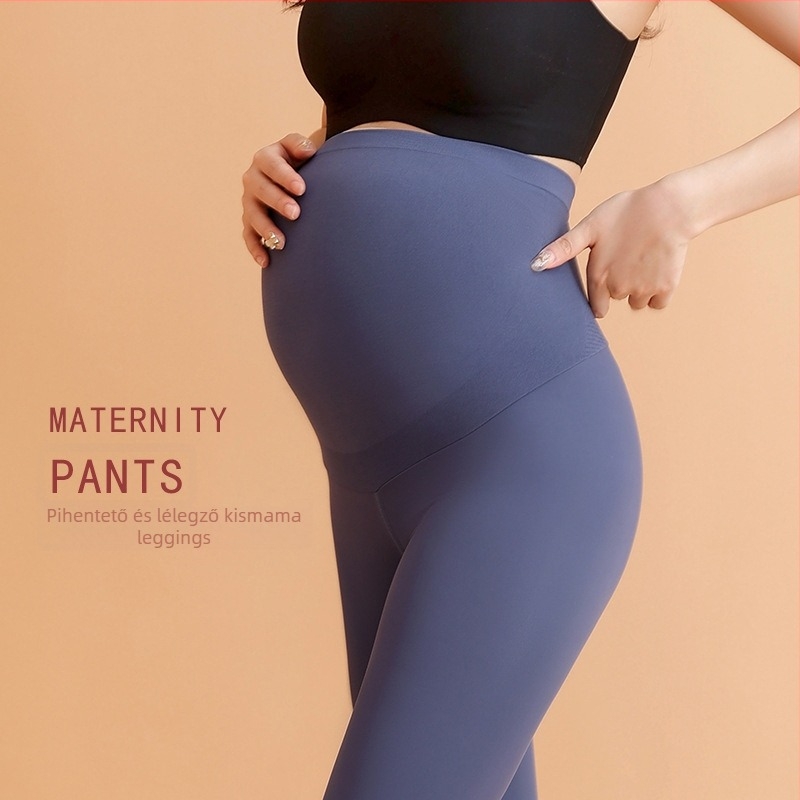 Terhes jóga nadrág, magas derekú has­támasz, szoros kialakítás, nylon/spandex anyag, cropped hossz