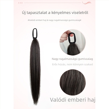 Valódi hajból készült konty-kiegészítő és styling eszköz volümös frizurához, többszálas póthaj, copfgyűrű