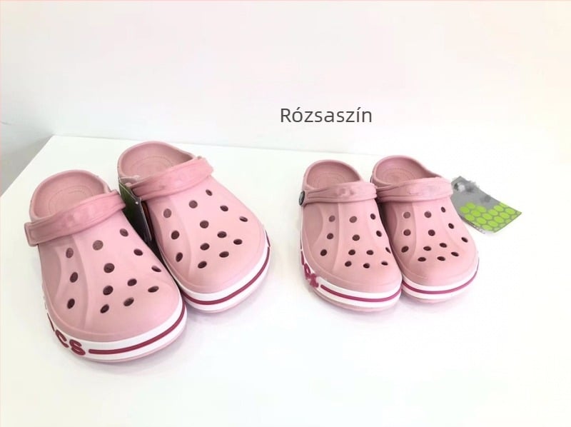 Uniszex EVA Crocs papucs, 2–3 cm vastag talppal, Baotou stílus, gyorsan száradó, légáteresztő