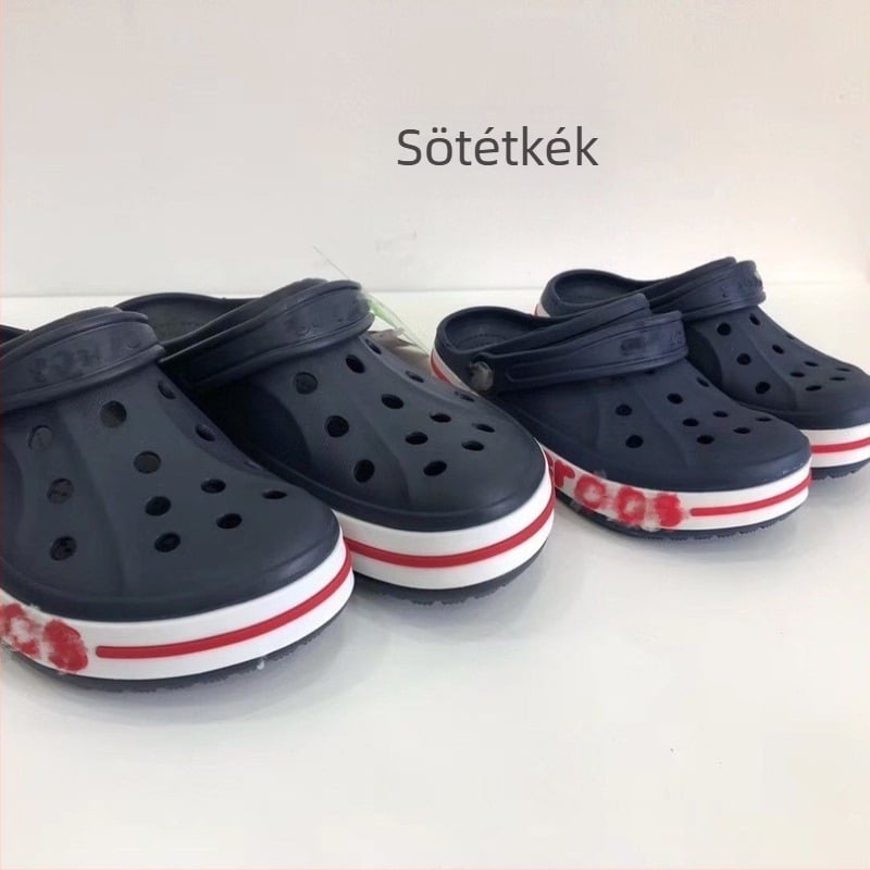 Uniszex EVA Crocs papucs, 2–3 cm vastag talppal, Baotou stílus, gyorsan száradó, légáteresztő