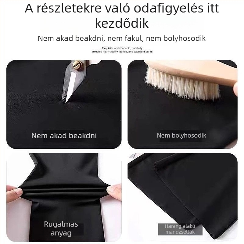 Kismama nadrágok fekete, enyhén bő szabás, fleece béléssel, tavasz–őszre, téli 2025 modell