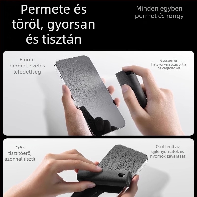 All-in-One képernyőtisztító készlet notebook, mobiltelefon, számítógép és digitális kamera számára – 55 g, OEM feldolgozás