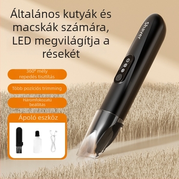 Háziállatok szőrzetvágója széles pengével, újratölthető, csendes működés, macskáknak és kutyáknak, modell H8