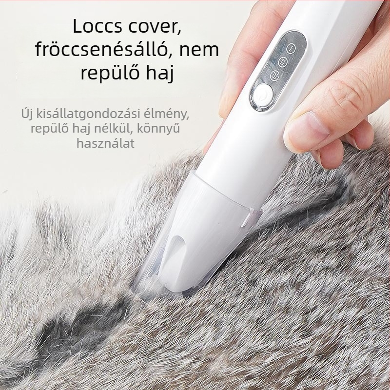 Háziállatok szőrzetvágója széles pengével, újratölthető, csendes működés, macskáknak és kutyáknak, modell H8