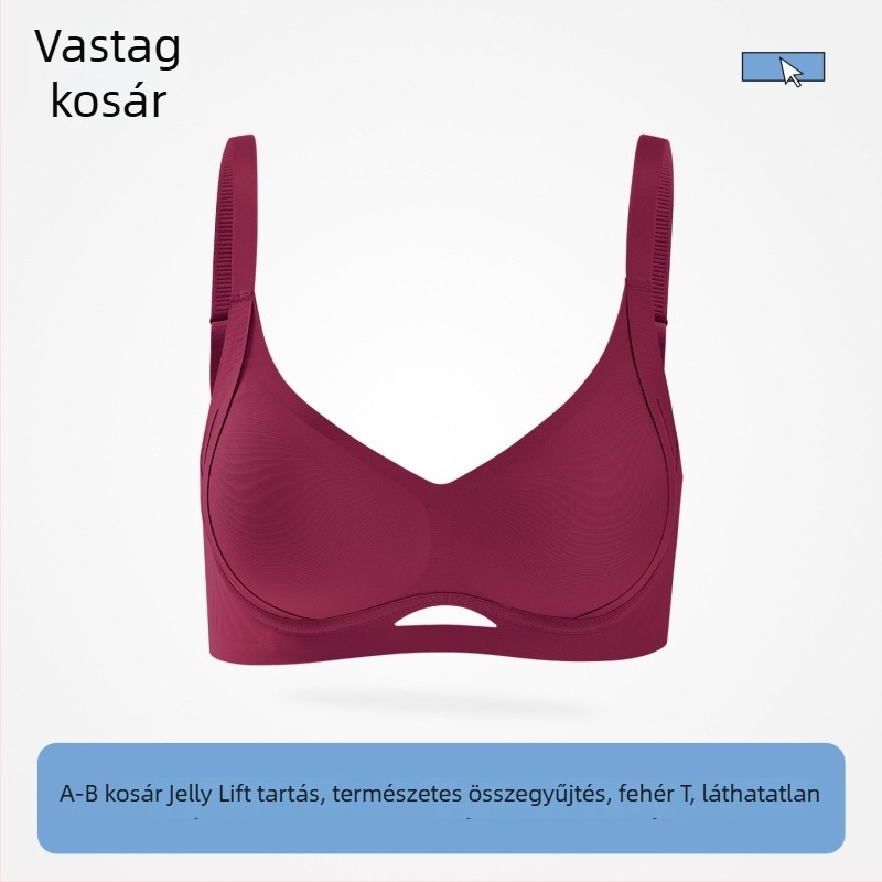 Varrat nélküli nude színű melltartó felhúzó támogatással, 3/4 kosár, acél merevítő nélkül