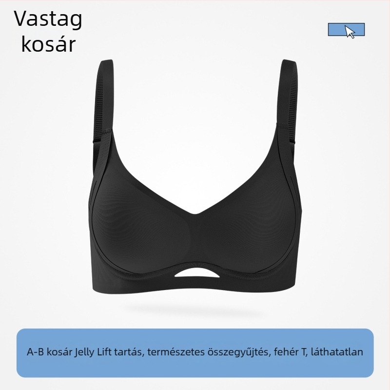 Varrat nélküli nude színű melltartó felhúzó támogatással, 3/4 kosár, acél merevítő nélkül