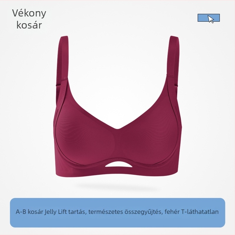 Varrat nélküli nude színű melltartó felhúzó támogatással, 3/4 kosár, acél merevítő nélkül