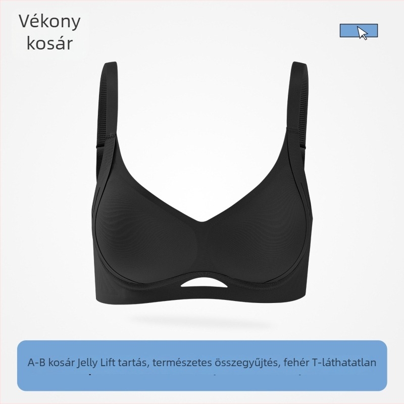 Varrat nélküli nude színű melltartó felhúzó támogatással, 3/4 kosár, acél merevítő nélkül