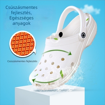 Uniszex Crocs-stílusú klumpák EVA felsőrésszel, gumitalppal, 2-3 cm vastagságú, csúszásmentes
