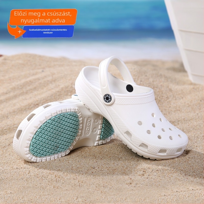 Uniszex Crocs-stílusú klumpák EVA felsőrésszel, gumitalppal, 2-3 cm vastagságú, csúszásmentes