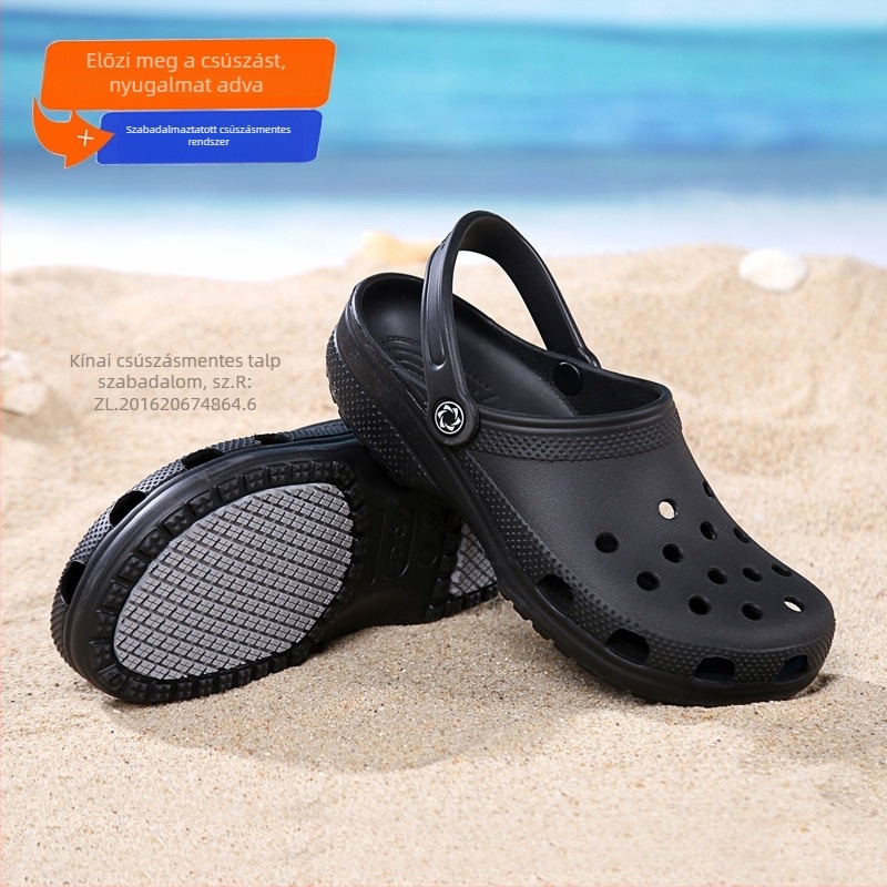 Uniszex Crocs-stílusú klumpák EVA felsőrésszel, gumitalppal, 2-3 cm vastagságú, csúszásmentes
