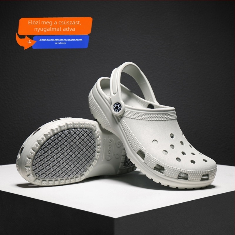 Uniszex Crocs-stílusú klumpák EVA felsőrésszel, gumitalppal, 2-3 cm vastagságú, csúszásmentes