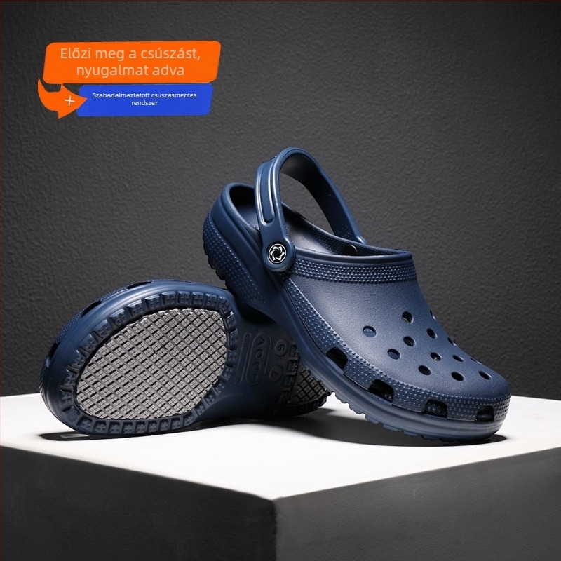 Uniszex Crocs-stílusú klumpák EVA felsőrésszel, gumitalppal, 2-3 cm vastagságú, csúszásmentes