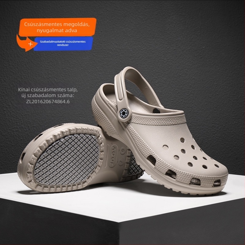 Uniszex Crocs-stílusú klumpák EVA felsőrésszel, gumitalppal, 2-3 cm vastagságú, csúszásmentes