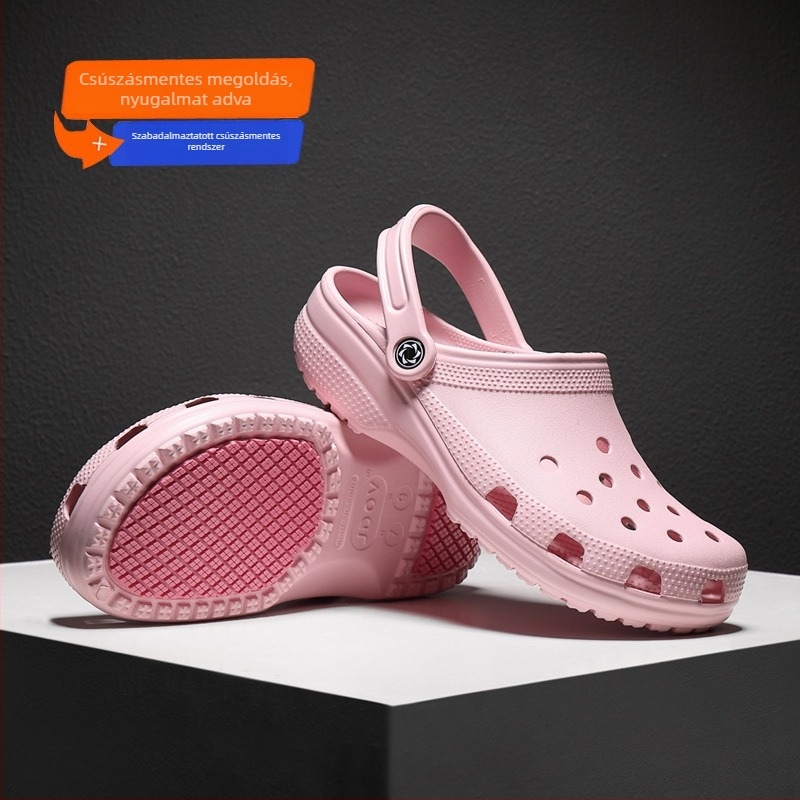 Uniszex Crocs-stílusú klumpák EVA felsőrésszel, gumitalppal, 2-3 cm vastagságú, csúszásmentes