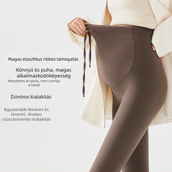 Terhességi slim leggings, magas elasztikusság, nylon-spandex anyagból, 9/10 hossz, ősz 2024