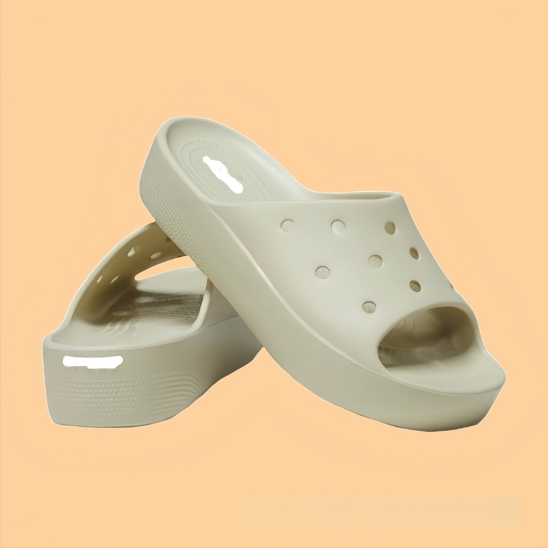 Felhő alakú lyukas klógszandálok, slip-on kültéri viseletre, vastag talppal a magasság növelésére, csúszásmentes, nőknek, mindennapi viselet