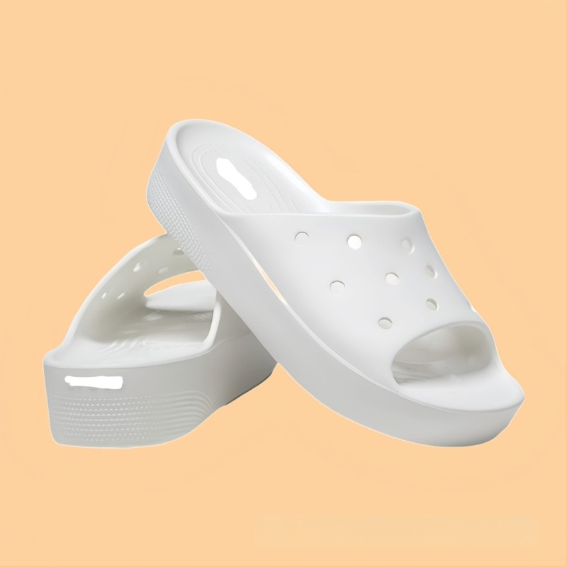 Felhő alakú lyukas klógszandálok, slip-on kültéri viseletre, vastag talppal a magasság növelésére, csúszásmentes, nőknek, mindennapi viselet