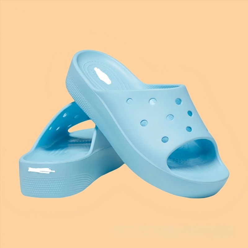 Felhő alakú lyukas klógszandálok, slip-on kültéri viseletre, vastag talppal a magasság növelésére, csúszásmentes, nőknek, mindennapi viselet