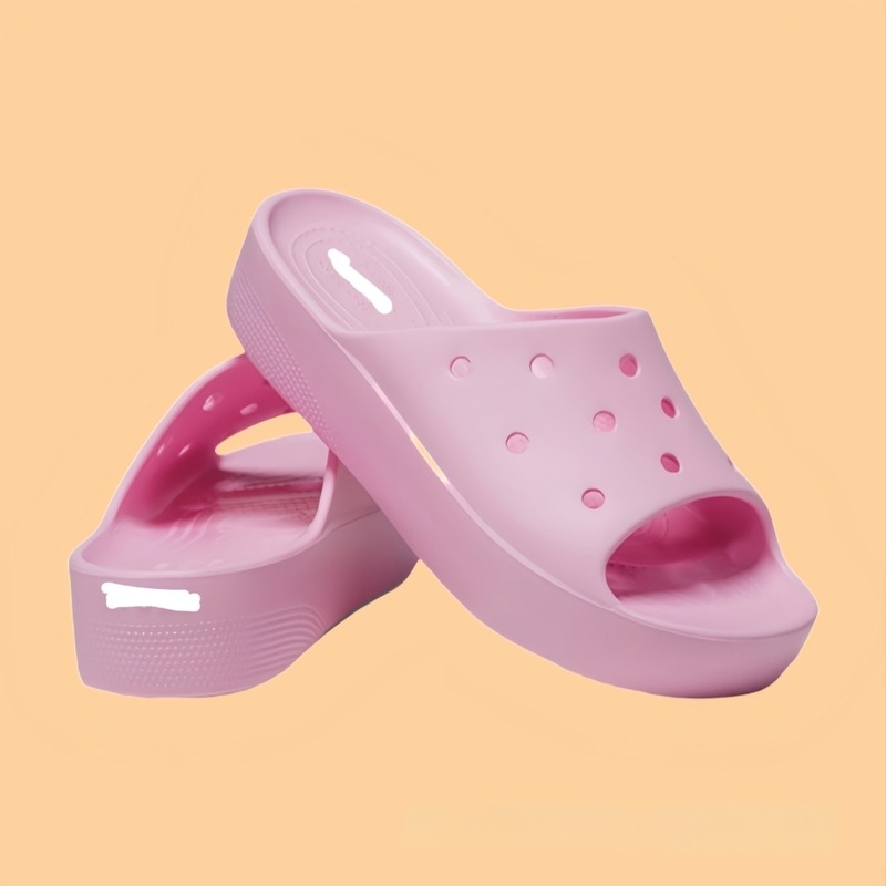 Felhő alakú lyukas klógszandálok, slip-on kültéri viseletre, vastag talppal a magasság növelésére, csúszásmentes, nőknek, mindennapi viselet