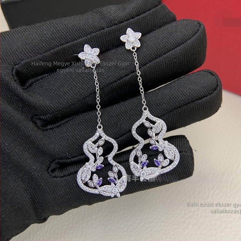 Fülbevalók - aranyozott, csepp alakú, geometriai stílusú, Jubilee Jewelry, Tavasz 2025