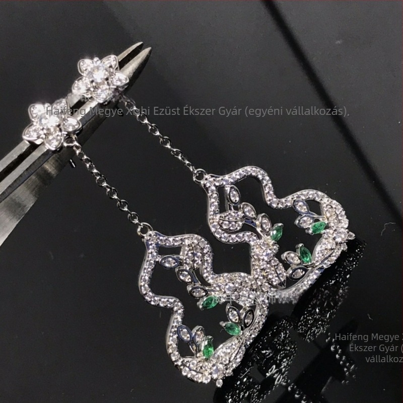 Fülbevalók - aranyozott, csepp alakú, geometriai stílusú, Jubilee Jewelry, Tavasz 2025