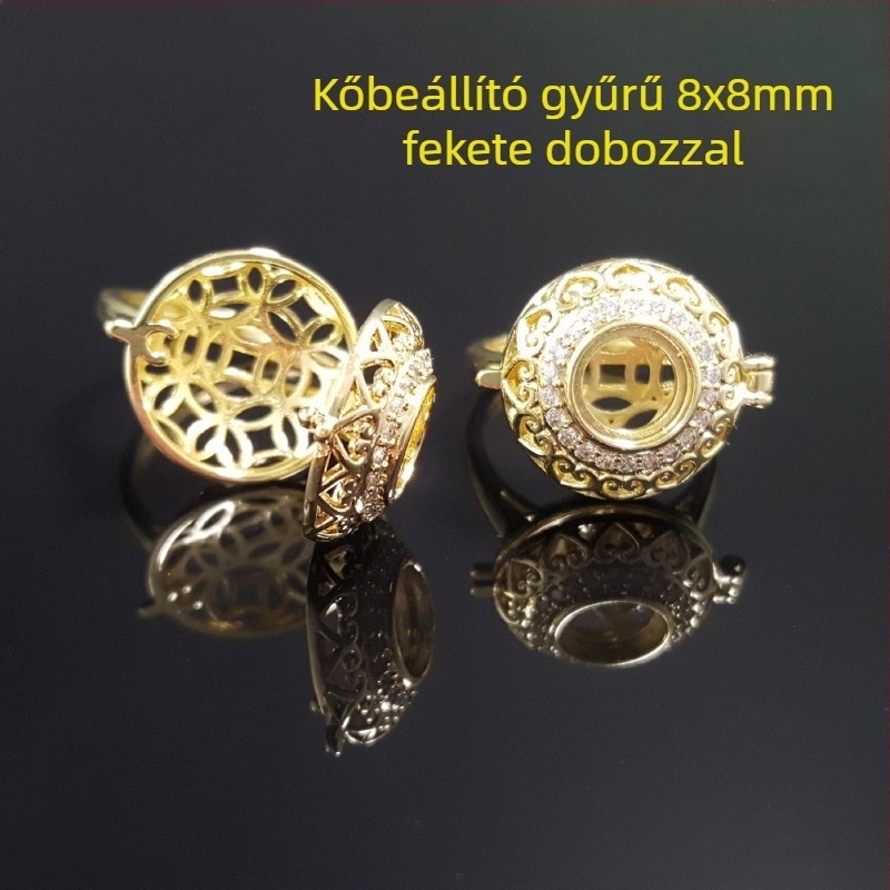 Gyűrű- és karkötő medál kiegészítő – 18k aranyozott, nyitható, Seiko felületkezelés, eredeti dizájn (Ősz 2023)