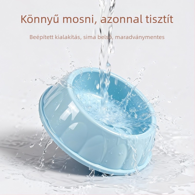 Műanyag tál macskáknak és kutyáknak, kör alakú, nem automata etetés, 1 darabos csomag