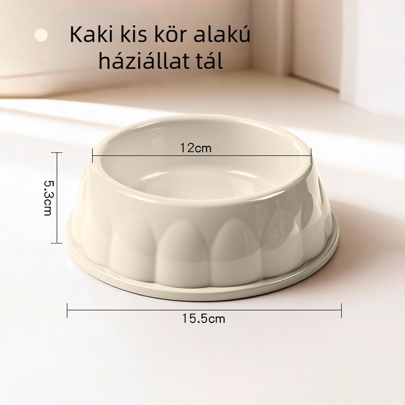 Műanyag tál macskáknak és kutyáknak, kör alakú, nem automata etetés, 1 darabos csomag