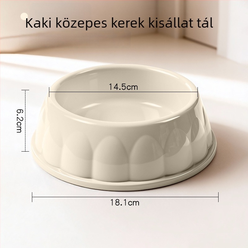 Műanyag tál macskáknak és kutyáknak, kör alakú, nem automata etetés, 1 darabos csomag