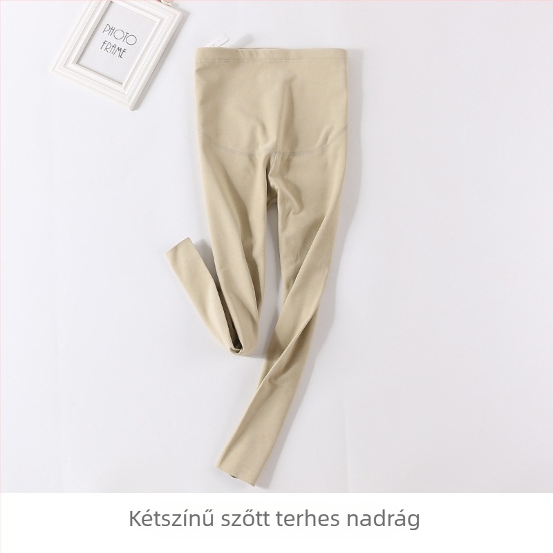 Kismama fleeces belsővel meleg nadrág, laza szabású, poliészter 80-90%, 2024 ősz