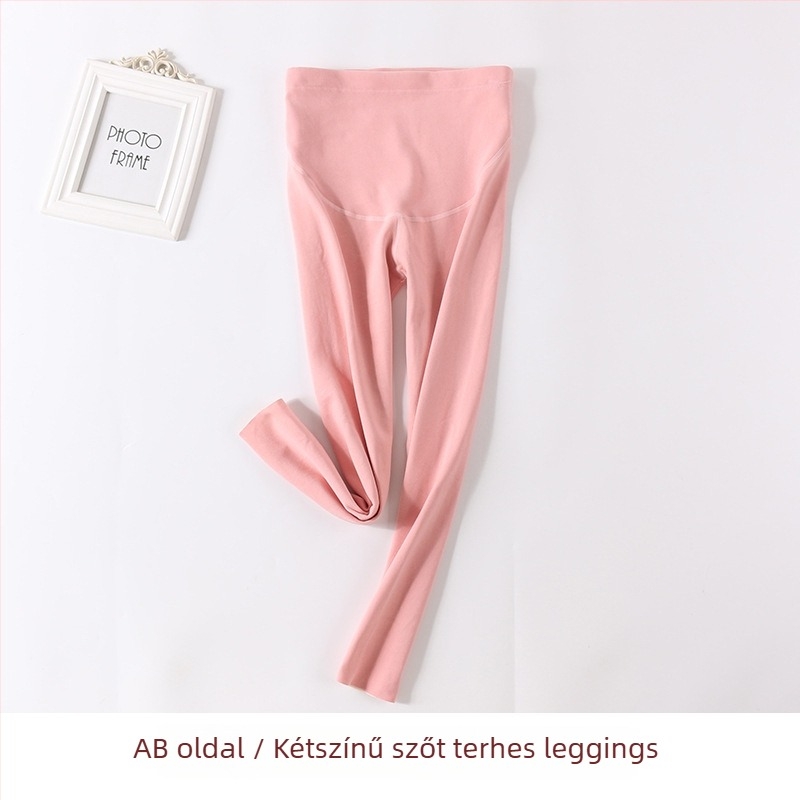 Kismama fleeces belsővel meleg nadrág, laza szabású, poliészter 80-90%, 2024 ősz