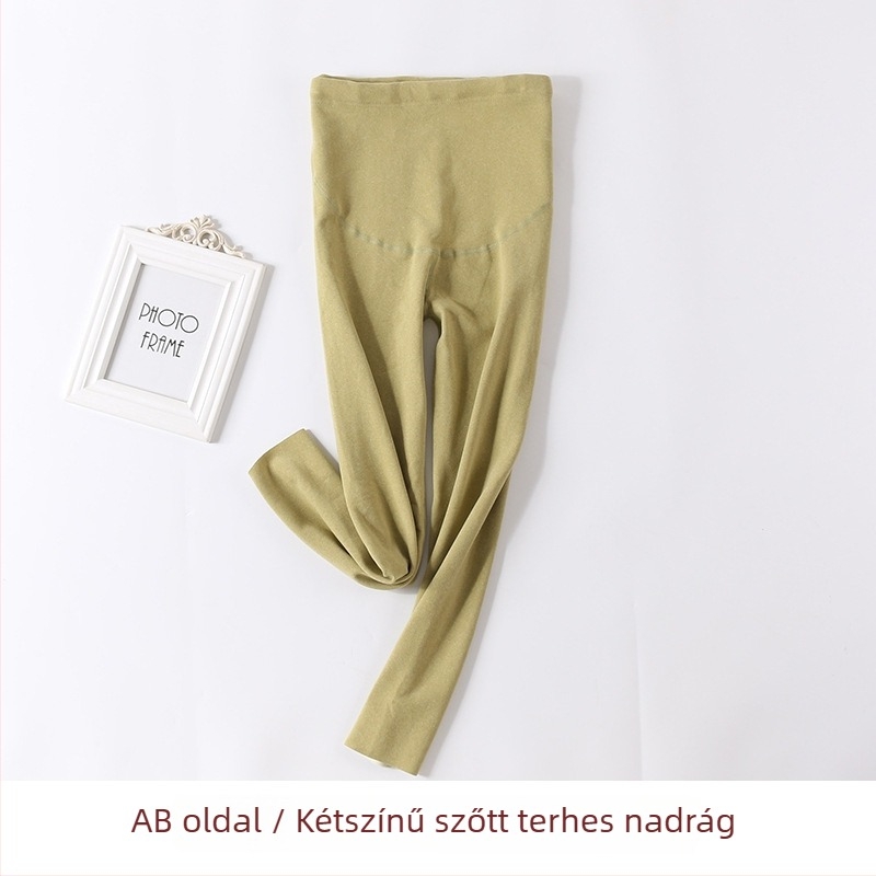 Kismama fleeces belsővel meleg nadrág, laza szabású, poliészter 80-90%, 2024 ősz