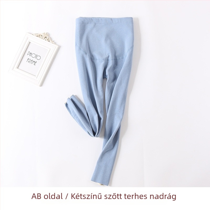 Kismama fleeces belsővel meleg nadrág, laza szabású, poliészter 80-90%, 2024 ősz