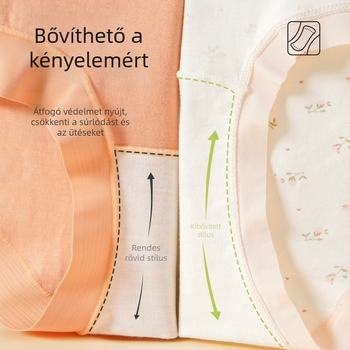 Női terhességi alsónemű, pamut anyag, alacsony derékvonal, pocaktámasz, légáteresztő