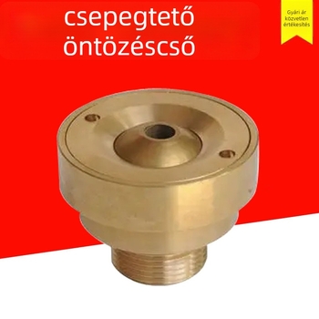 Szárazföldi szökőkút fúvóka, réz, síkfej, háromvonalas dizájn, egynyílásos közvetlen permetezés