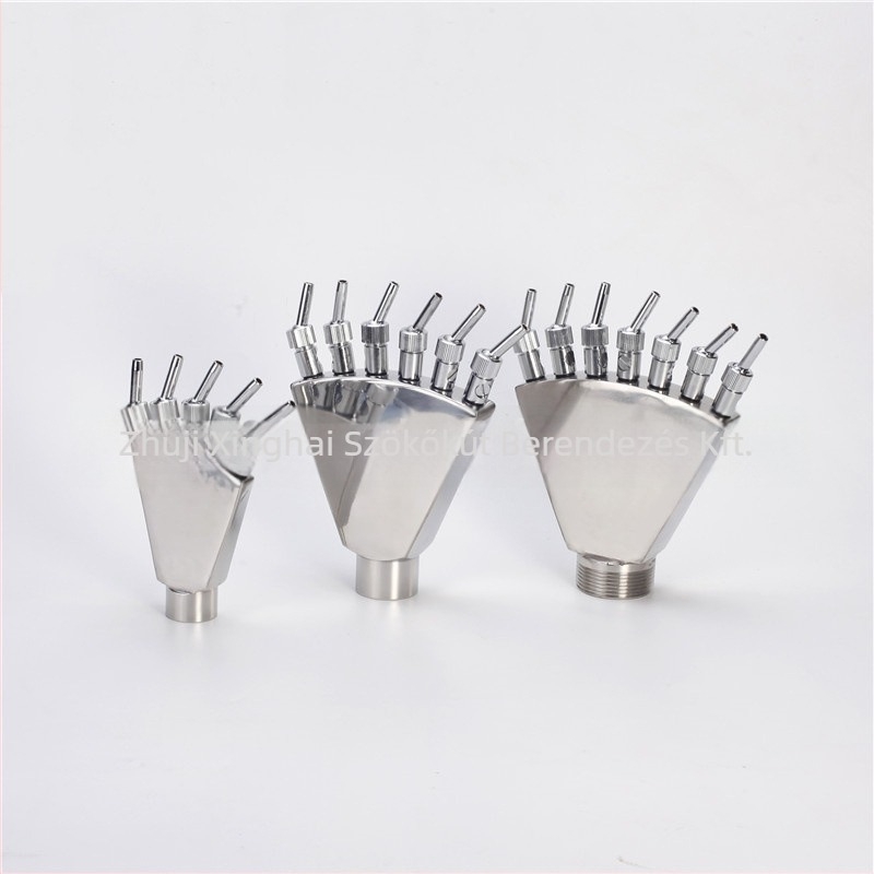 Rozsdamentes acélból készült szökőkúti fej Főnix farokkal és páva toll alakú permettel vízivilágokhoz, udvarokhoz és parkokhoz