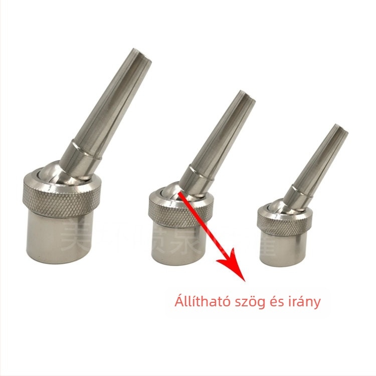 Rozsdamentes acél univerzális közvetlen fúvóka szökőkúthoz, szabályozható áramlású, DC táplálású, modell 1/2, márka Meihuan