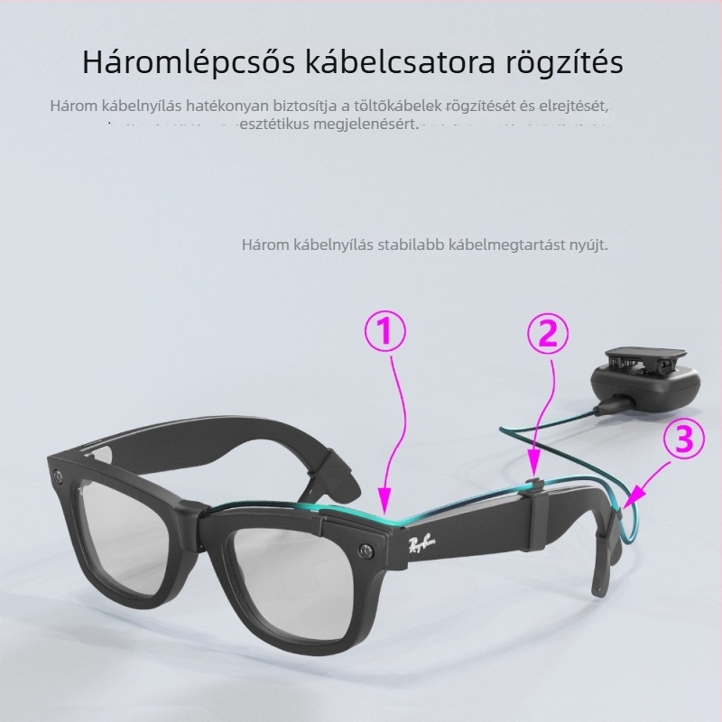 Meta Ray-Ban Smart szemüvegekhez hordozható energiaforrás USB-C interfésszel, ABS burkolat, MR002, 67 g