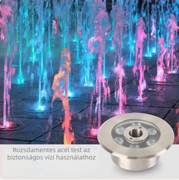 LED búvárfény szökőkúthoz — 12/24V, Osram LED chip, 5000 lm, IP68, 30° fénysugár