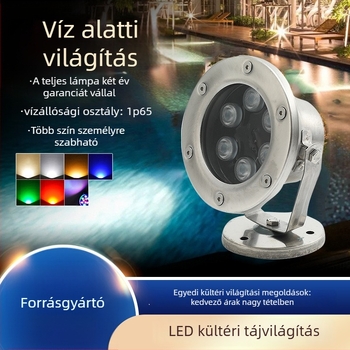 Feiyang FY-6110 Víz alatti világítás, rozsdamentes acél, RGB, 18W, IP68, 180° fénysugár