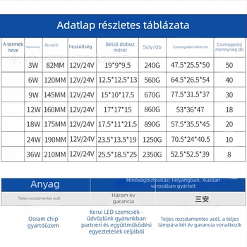Feiyang FY-6110 Víz alatti világítás, rozsdamentes acél, RGB, 18W, IP68, 180° fénysugár