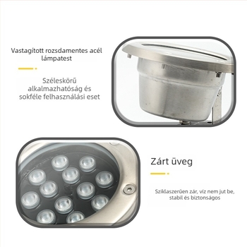 Feiyang FY-6110 Víz alatti világítás, rozsdamentes acél, RGB, 18W, IP68, 180° fénysugár