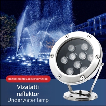 MS-SDD LED víz alatti világítás medencéhez, DC24V, IP68, 3–48 LED, 120 lm, rozsdamentes acél ház