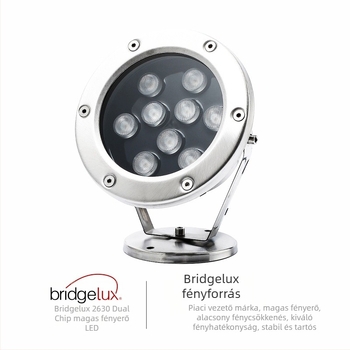 MS-SDD LED víz alatti világítás medencéhez, DC24V, IP68, 3–48 LED, 120 lm, rozsdamentes acél ház