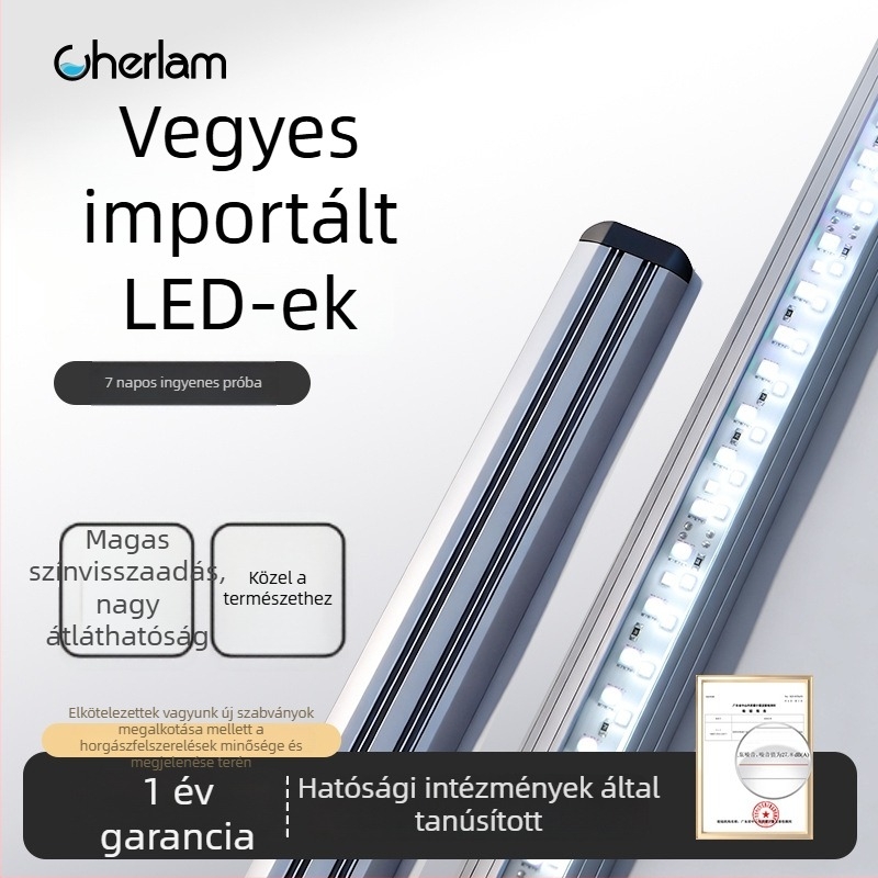 Chelang akvárium LED világítás, vízálló, merülő, teljes spektrumú növényvilágítás, dekoratív fénycső
