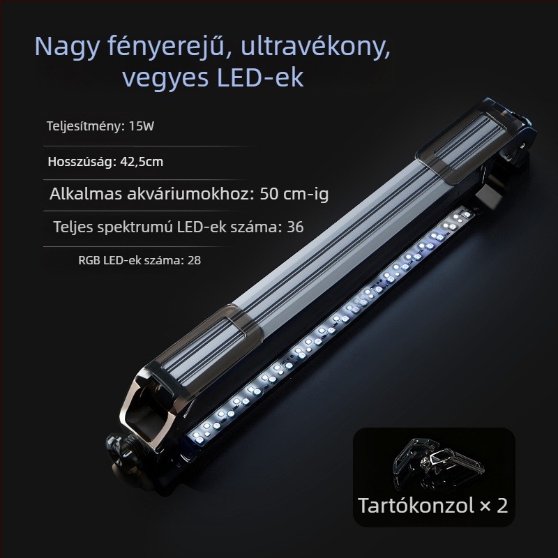 Chelang akvárium LED világítás, vízálló, merülő, teljes spektrumú növényvilágítás, dekoratív fénycső