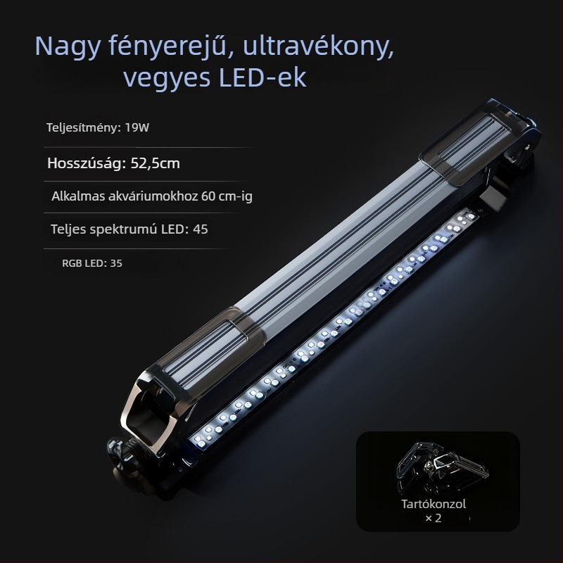Chelang akvárium LED világítás, vízálló, merülő, teljes spektrumú növényvilágítás, dekoratív fénycső