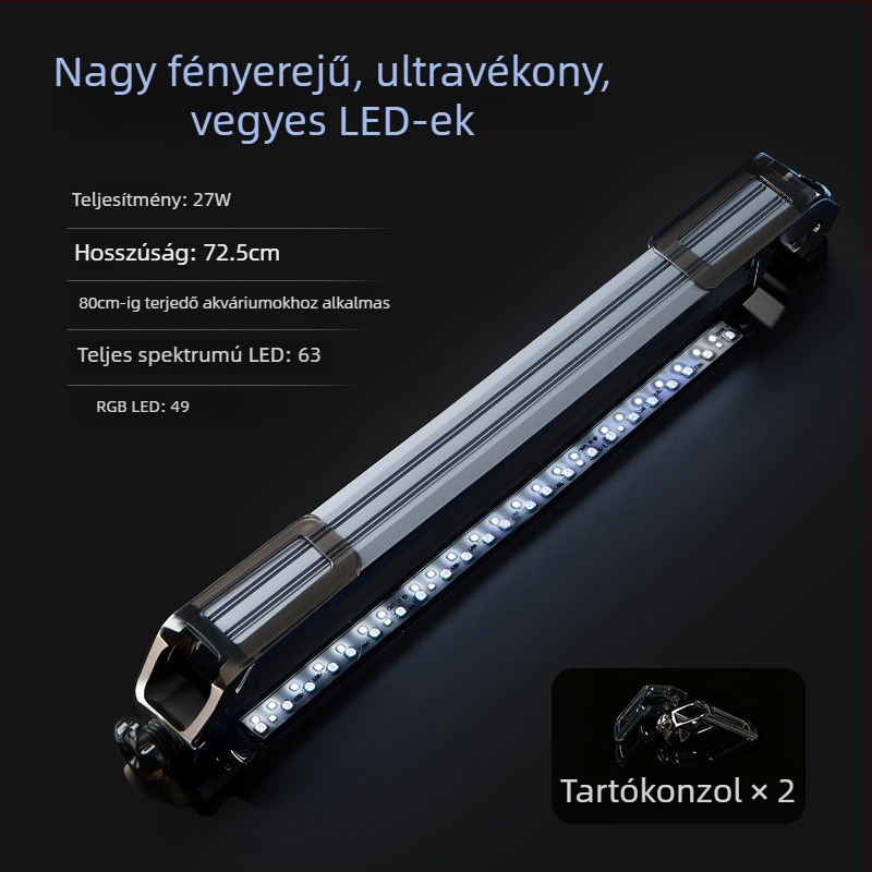 Chelang akvárium LED világítás, vízálló, merülő, teljes spektrumú növényvilágítás, dekoratív fénycső