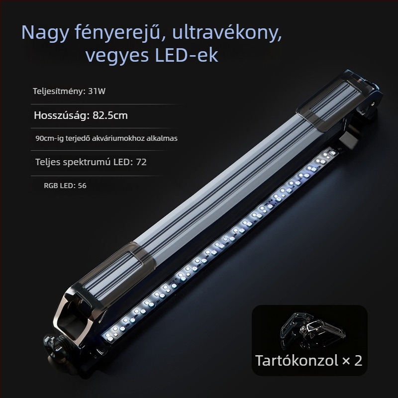 Chelang akvárium LED világítás, vízálló, merülő, teljes spektrumú növényvilágítás, dekoratív fénycső